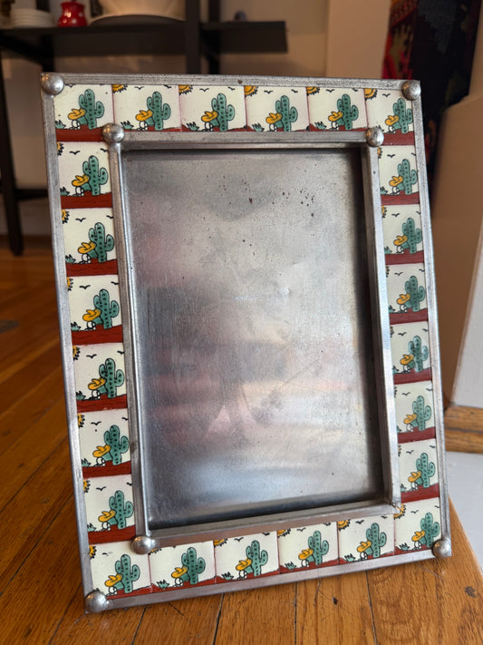 Mexican Tin and Tile Frame