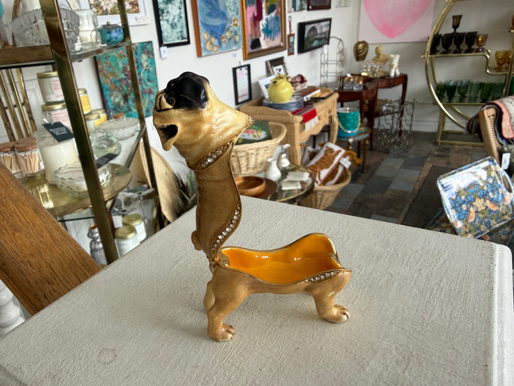 Dept 56 Bejeweled Pug Trinket Box