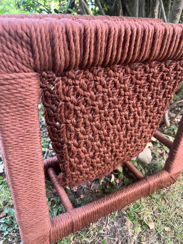 1970s Macrame Magazine Rack