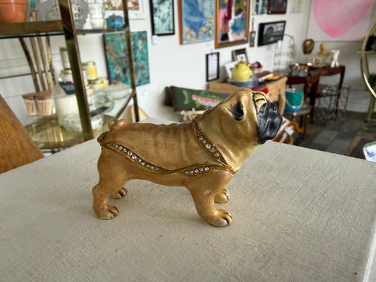 Dept 56 Bejeweled Pug Trinket Box