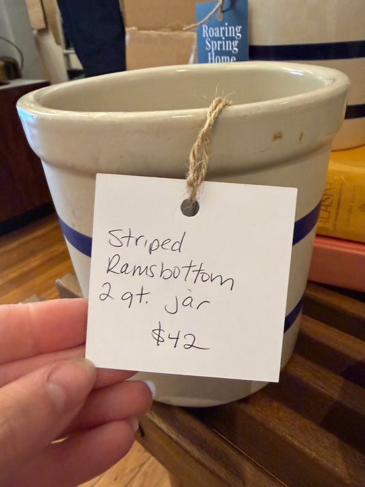 Striped Ramsbottom 2 quart jar
