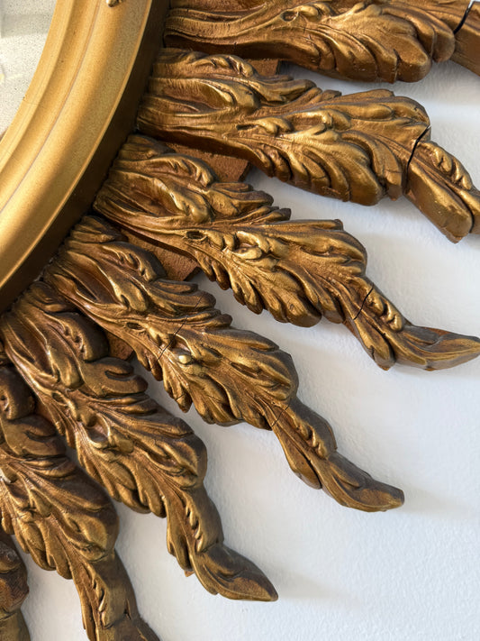 Midcentury Gilt Starburst Mirror