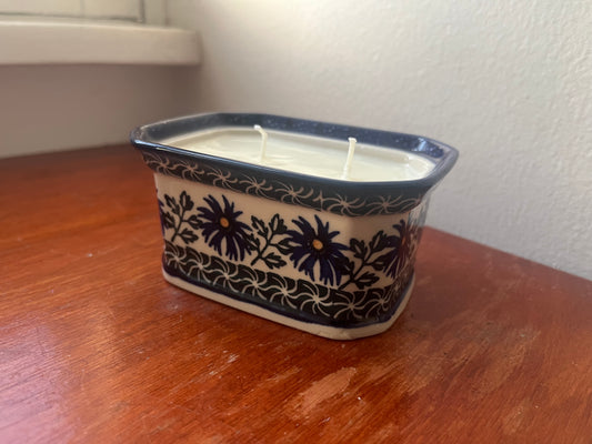 Polish Pottery Cinnamon Candle