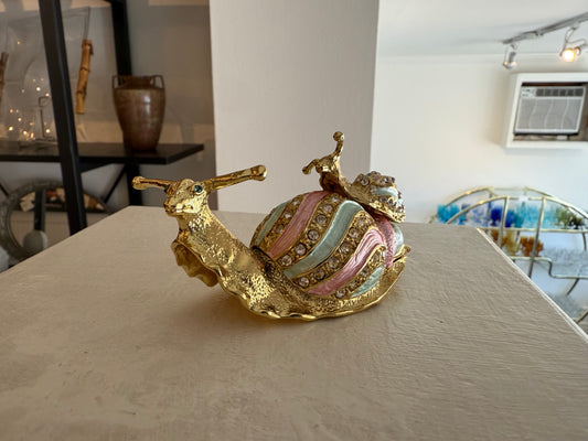 Jeweled Snail Pill Box