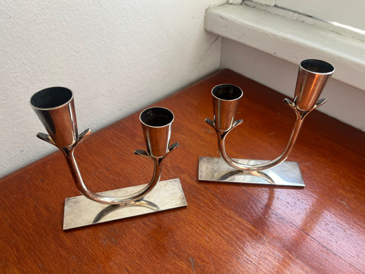 Wm. A. Rogers Silverplated Candleholders