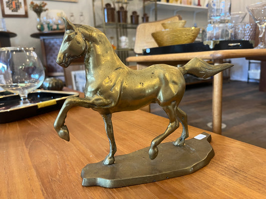 Brass Horse on Stand