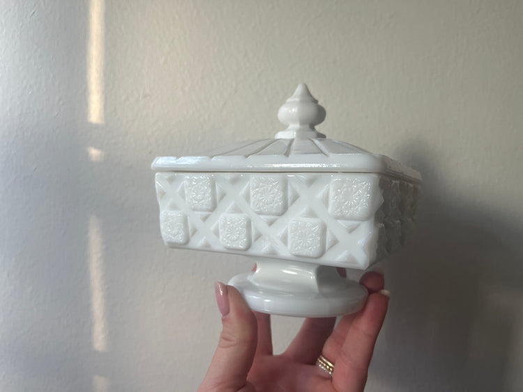 Westmoreland Milk Glass Cinnamon Candle