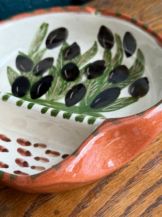 Terracotta Olive Server