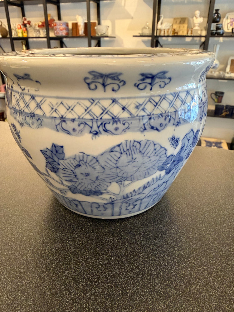 Blue & White Planter