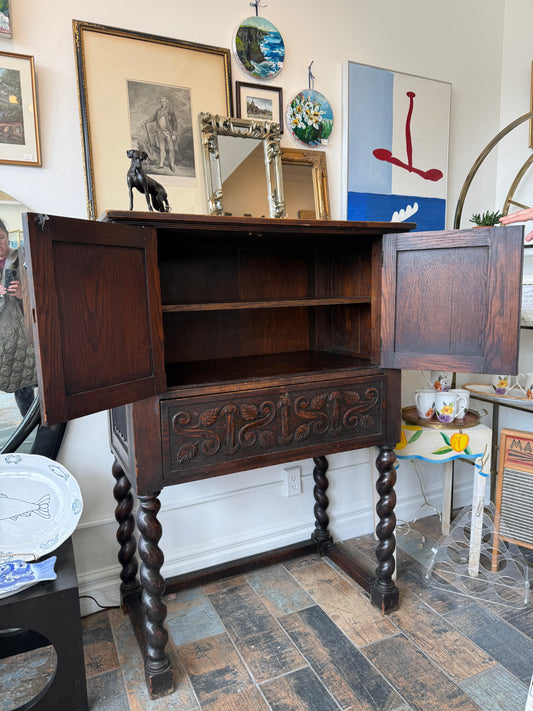Antique Neogothic Drybar/Desk