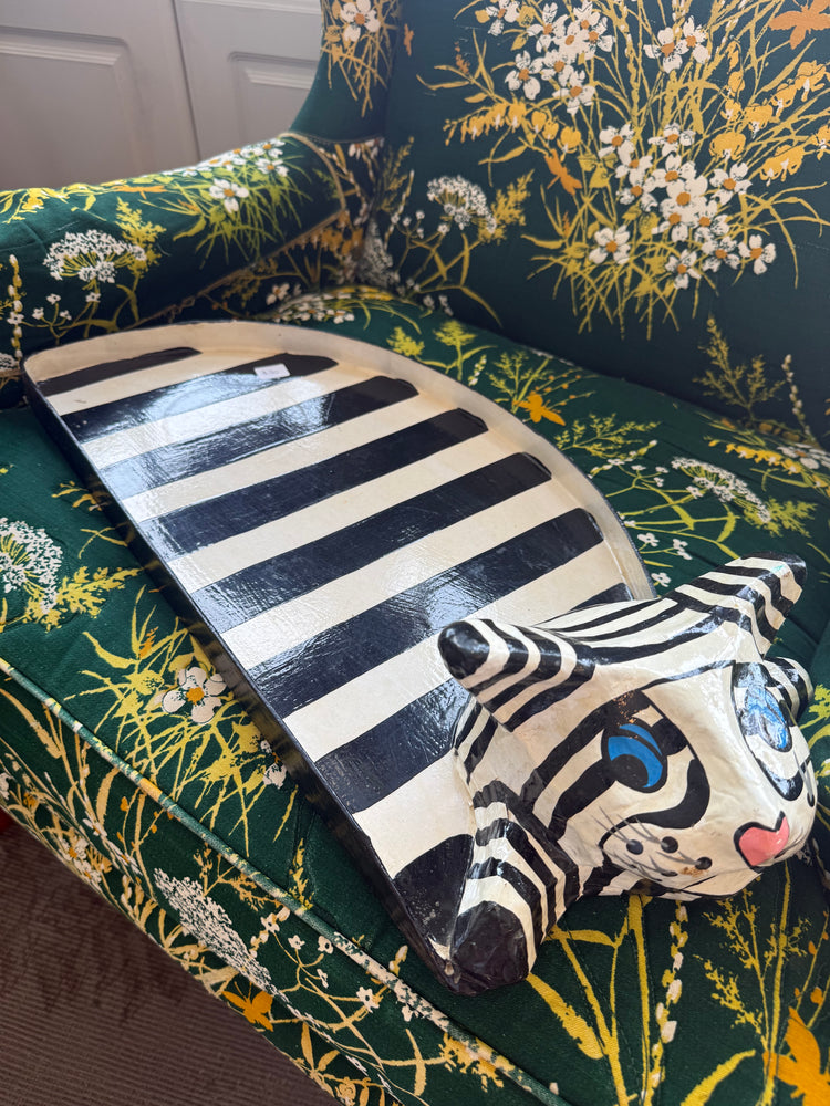 Paper Mache Cat Tray