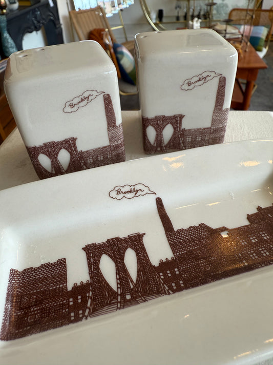 Brooklyn Salt & Pepper / Butter Dish Set
