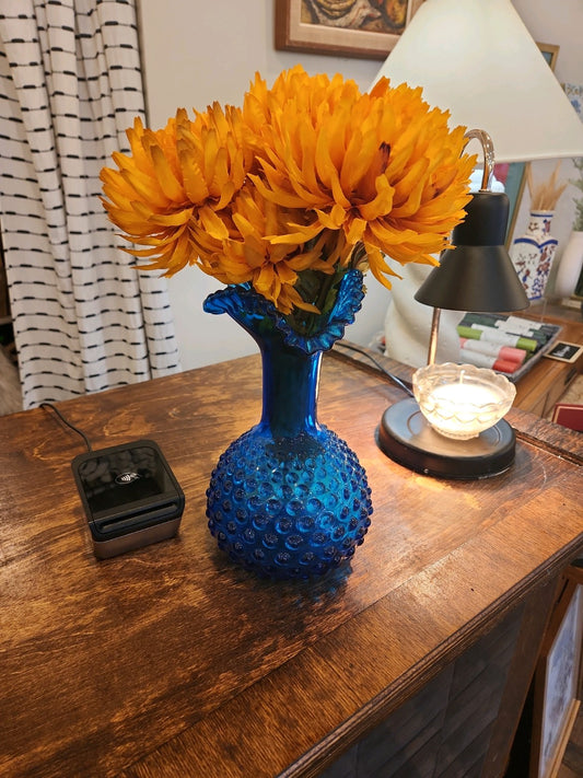 Blue Fenton Vase