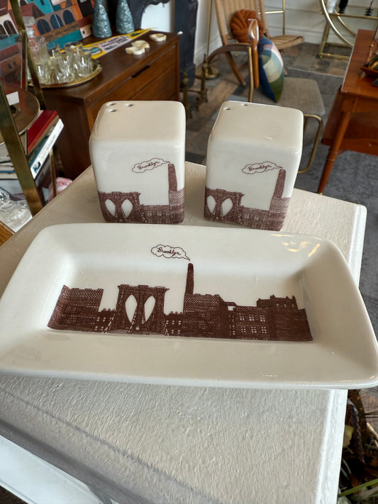 Brooklyn Salt & Pepper / Butter Dish Set