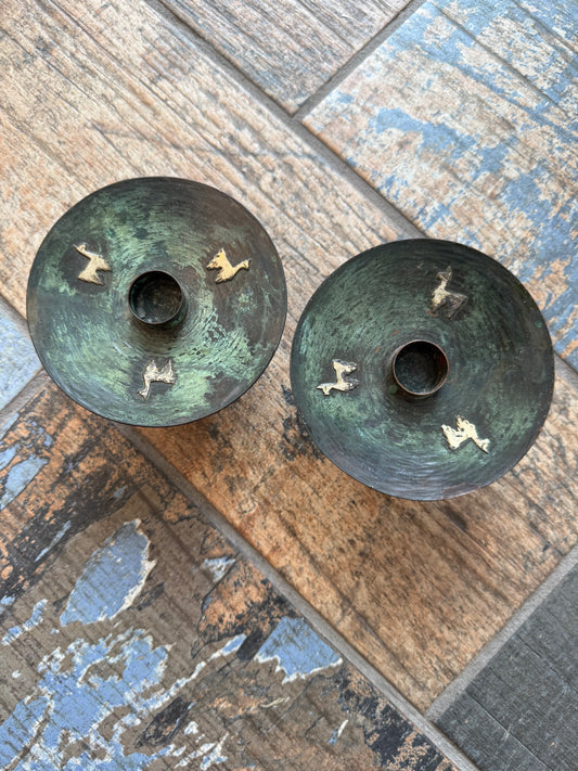 Midcentury Llama Candleholders (pair)