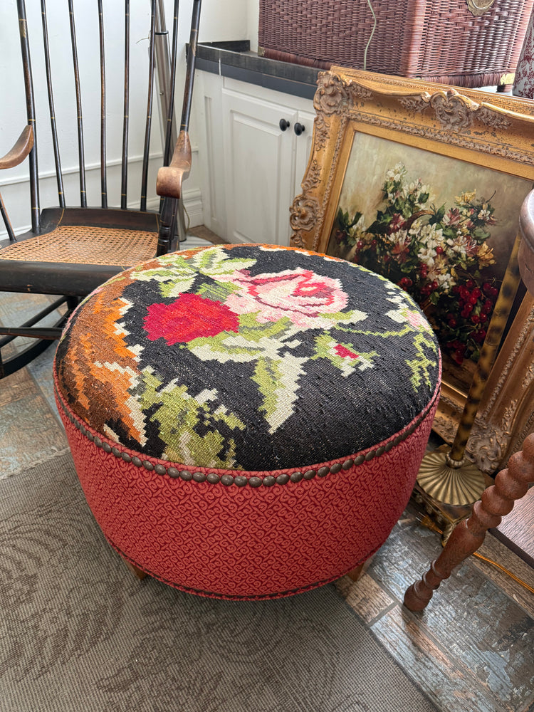 Tapestry-style Ottoman