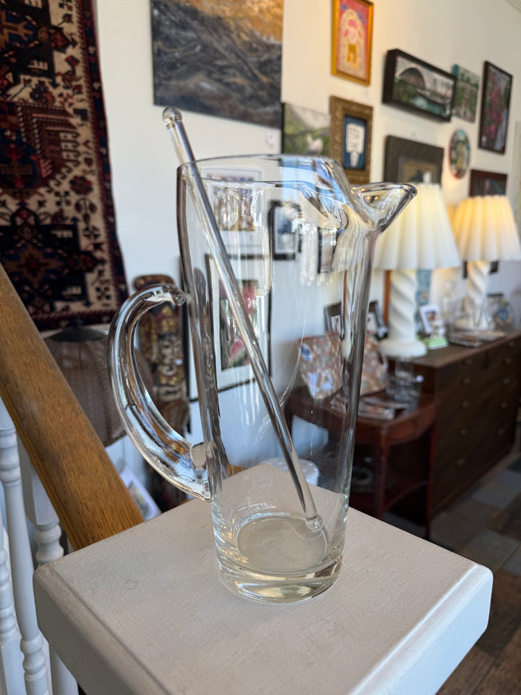 Glass Pitcher with Stir Stick