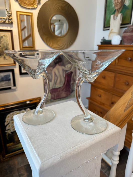 Libbey Curved Stem Martini Glasses (set of 4)