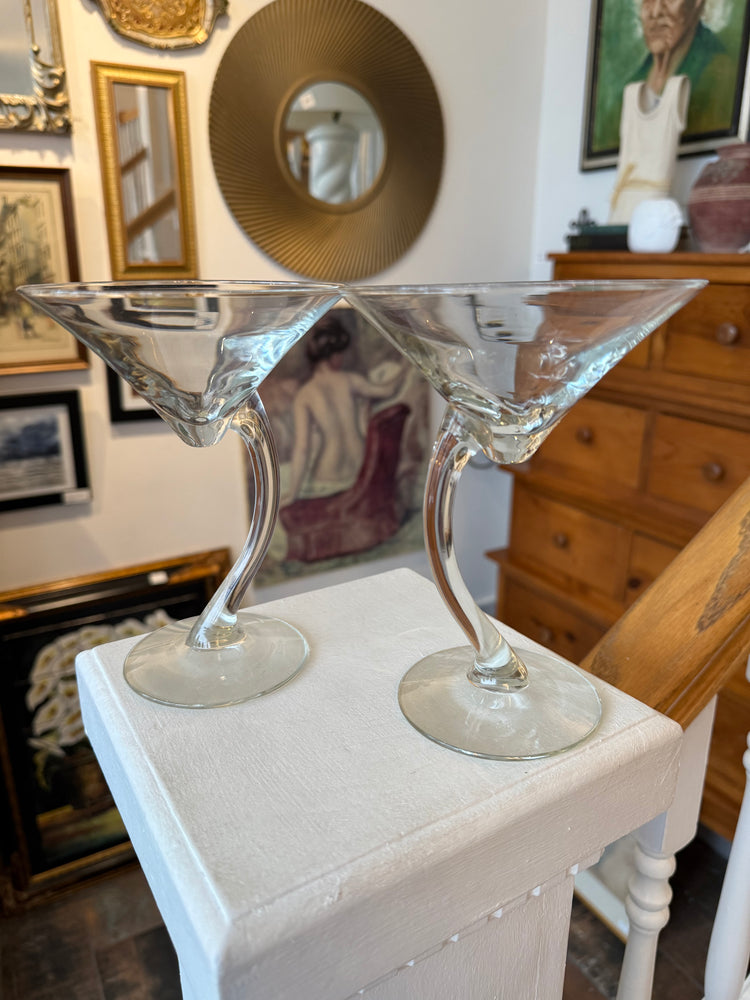 Libbey Curved Stem Martini Glasses (set of 4)