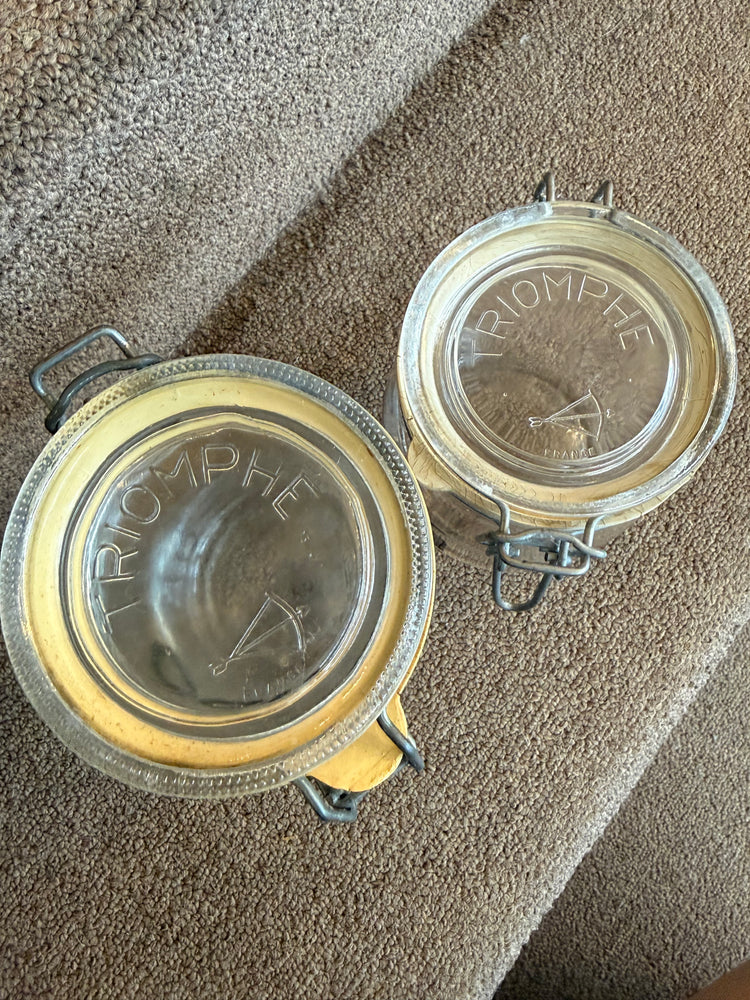 Pair of Triomphe France Storage Jars