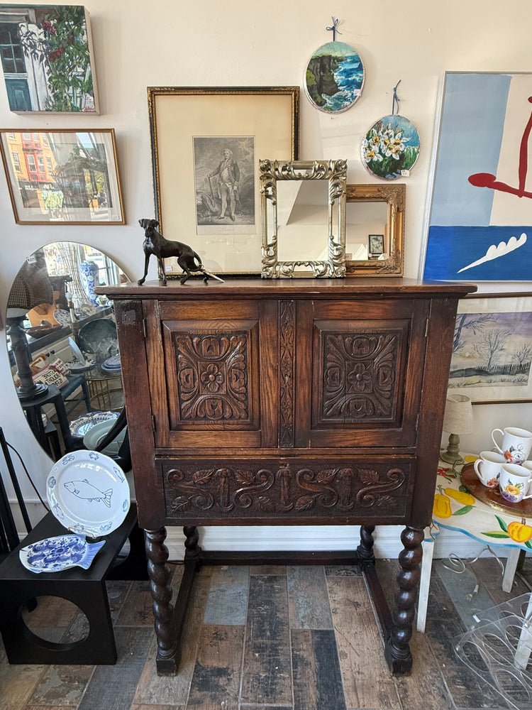 Antique Neogothic Drybar/Desk