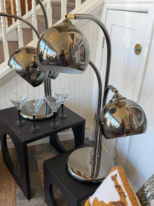 Chrome Eyeball Table Lamps