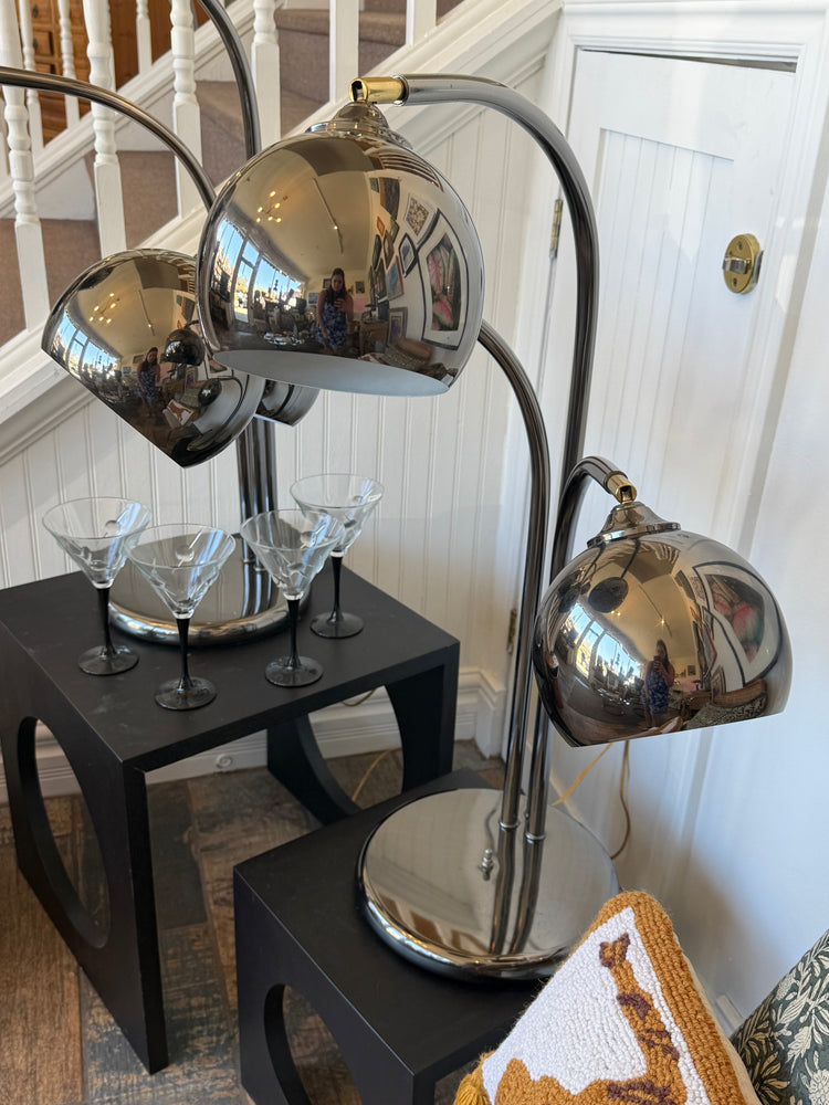 Chrome Eyeball Table Lamps