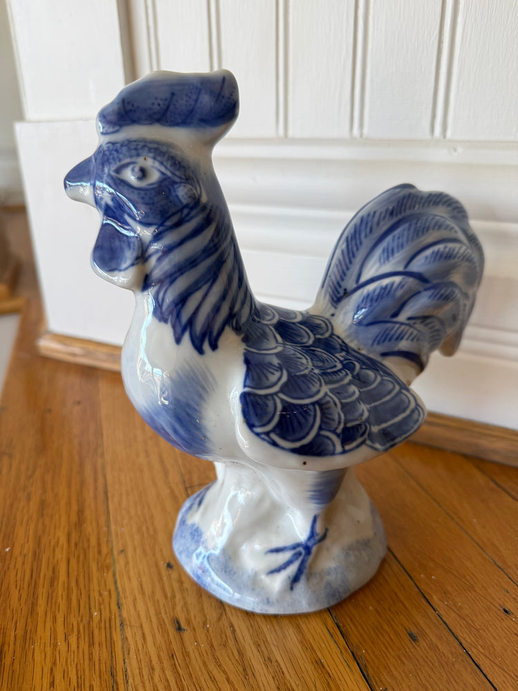 Pair of Blue & White Chickens