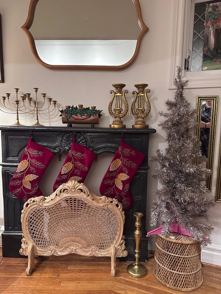 Caned Fireplace Screen