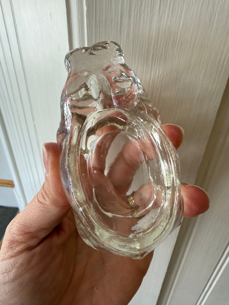 Glass Hippo Ashtray