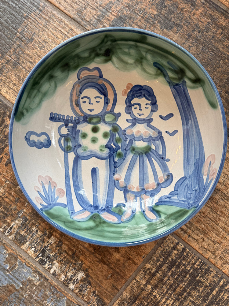 M.A. Hadley Farmer & Wife Serving Bowl