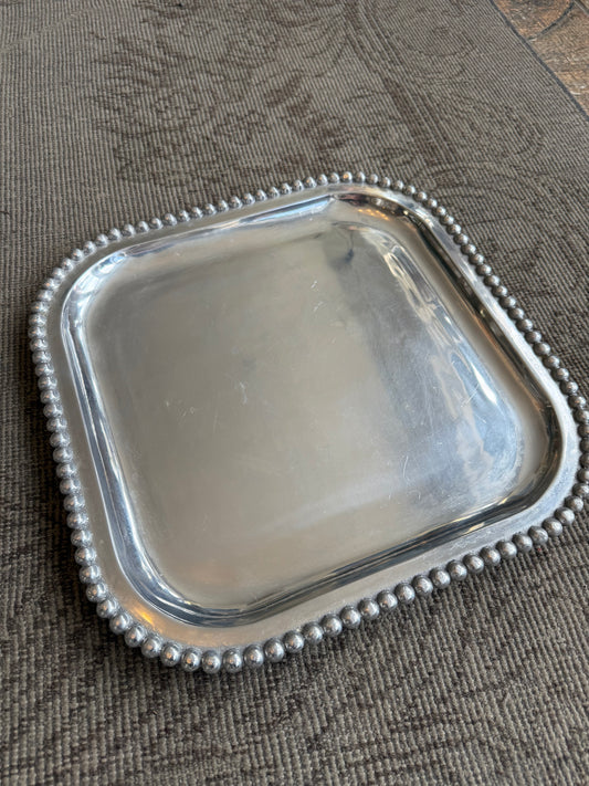 Mariposa Square Pearled Platter