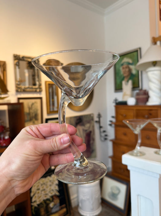Libbey Curved Stem Martini Glasses (set of 4)