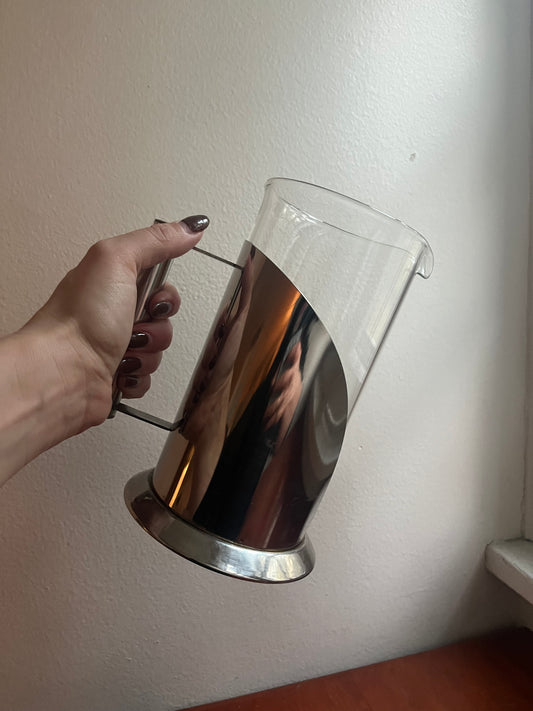 Stainless Steel and Glass Coffee Pitcher