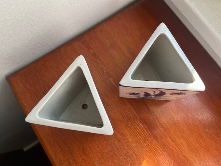 Pair of Triangular Planters