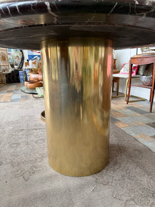 Marble Table with Brass Base