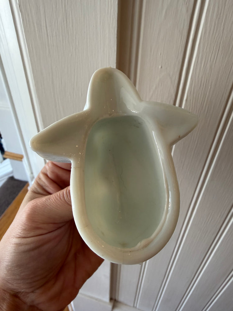 Milk Glass Elephant Pipe Rest