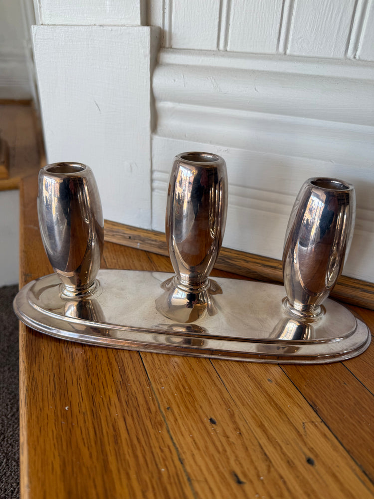 Pair of International Silver Midcentury Candlestick holders