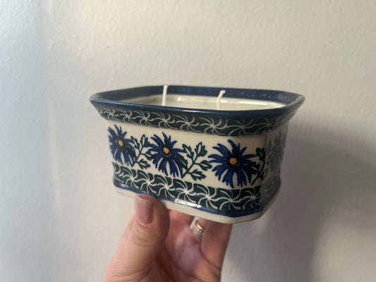 Polish Pottery Cinnamon Candle