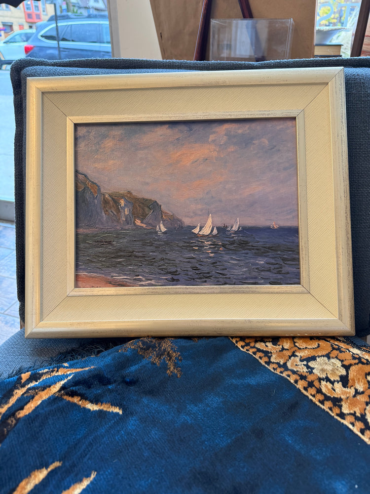 “Cliffs and Sailboats at Pourville” by Claude Monet.