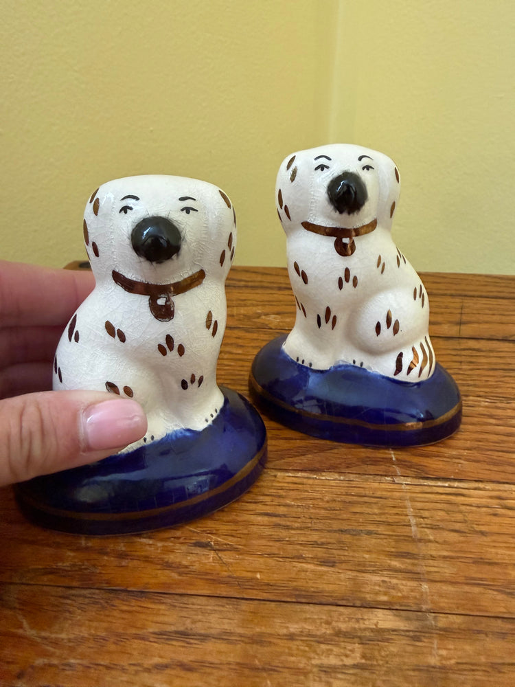 Pair of Spotted Staffordshire Dogs