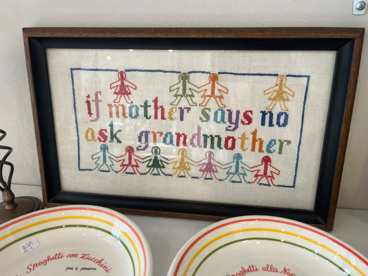 If Mother Says No Needlepoint