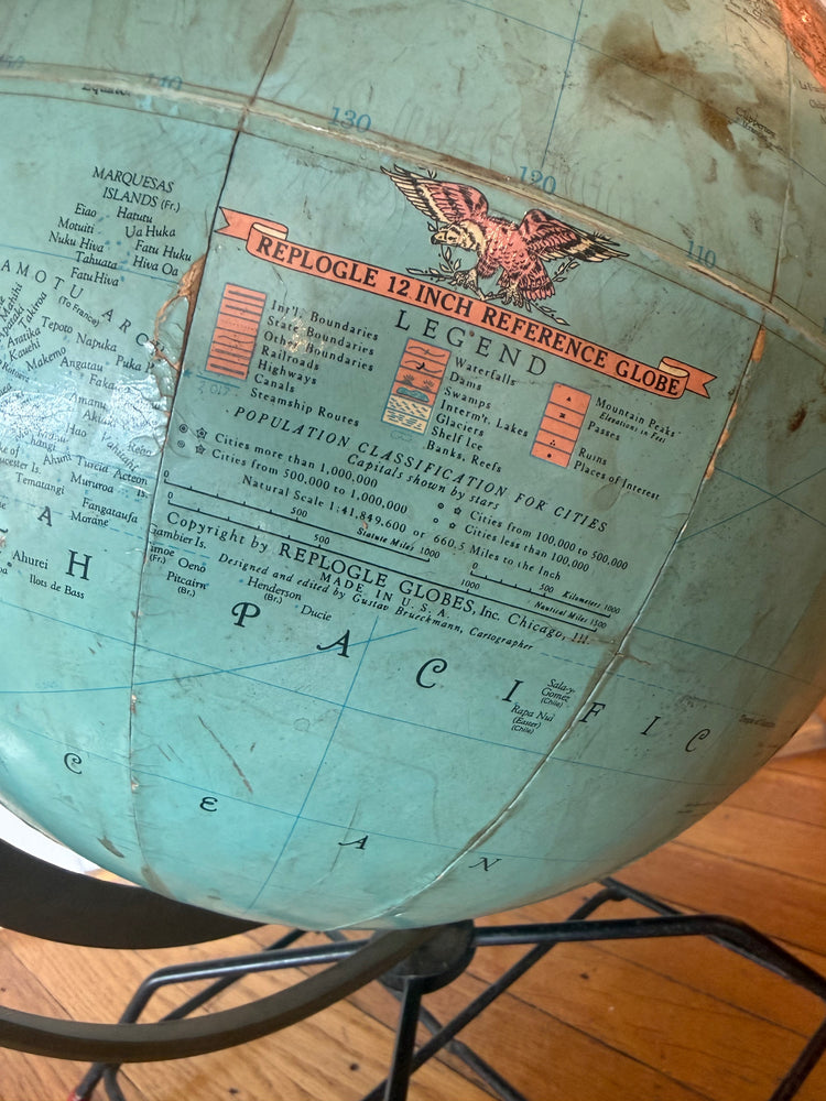 Midcentury Globe with Atomic-style Stand