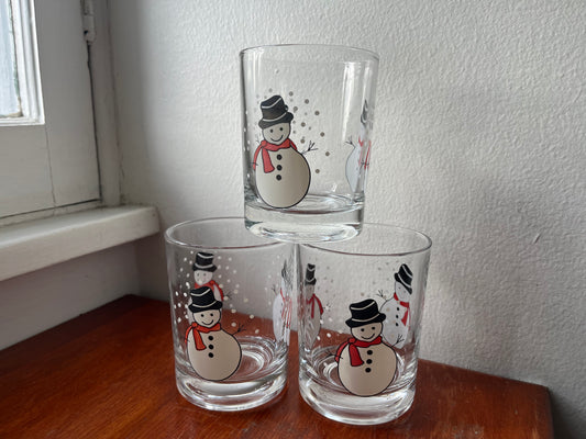 Set of 3 Snowmen Glasses