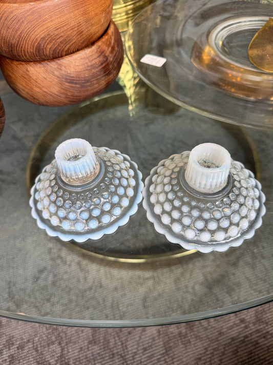 Hobnail Candleholders