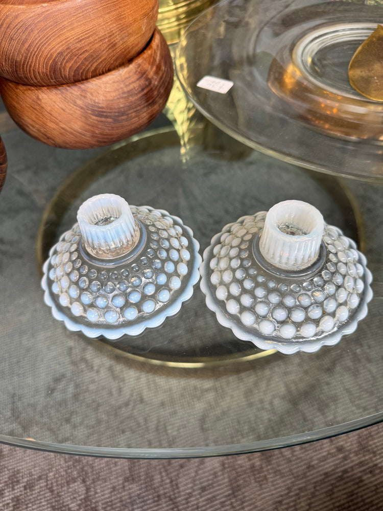 Hobnail Candleholders