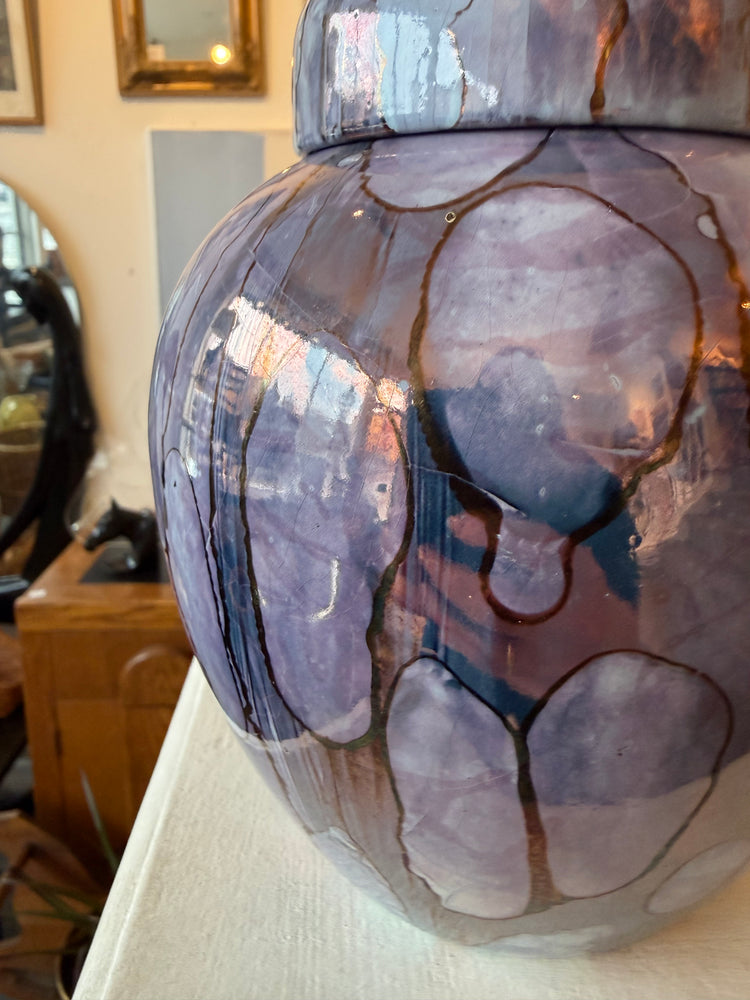 Purple Glazed Ginger Jar