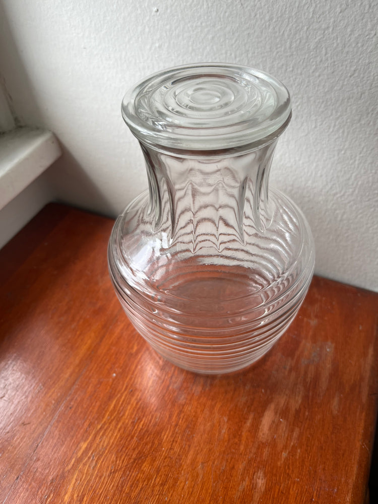 Anchor Hocking Ribbed Glass Carafe