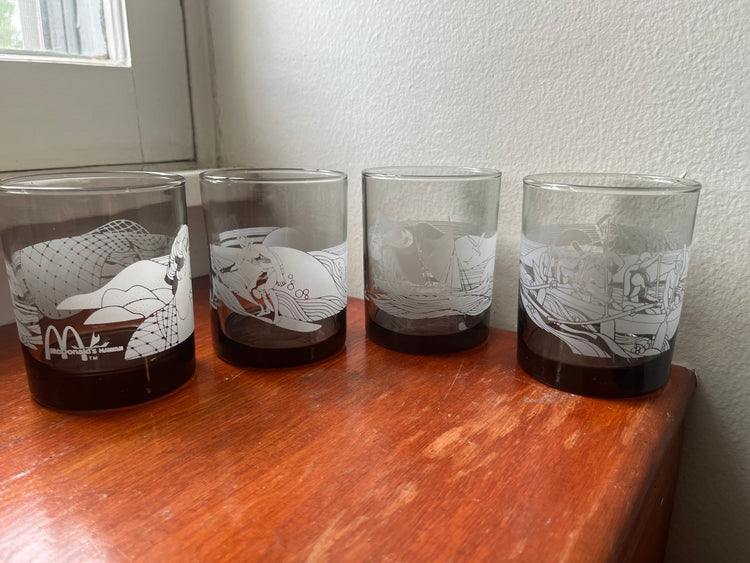 Set of 4 McDonald’s Hawaiian Glasses