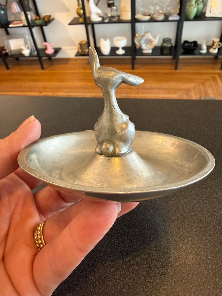 Pewter Bunny Ring Dish